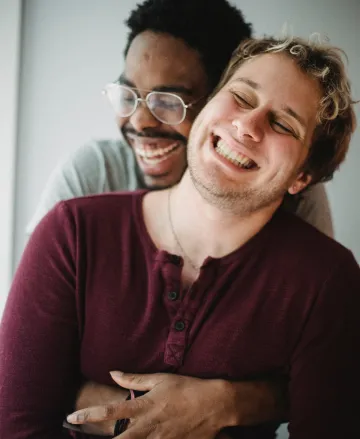 two people hugging